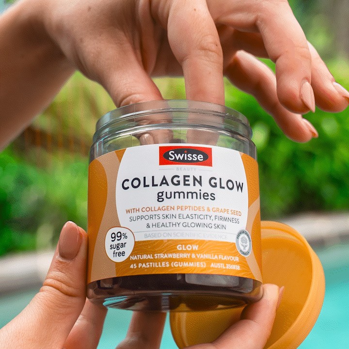 swisse beauty collagen glow gummies con peptidi di collagene