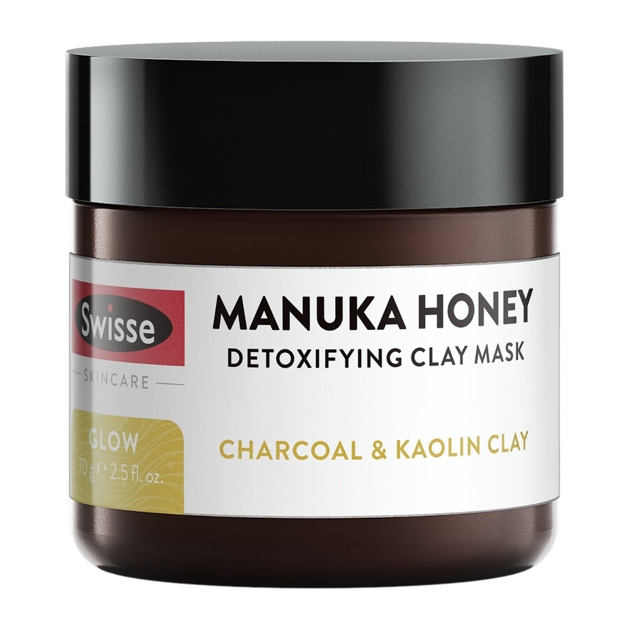 maschera di argilla detossinante al miele di manuka di swisse skincare con carbone