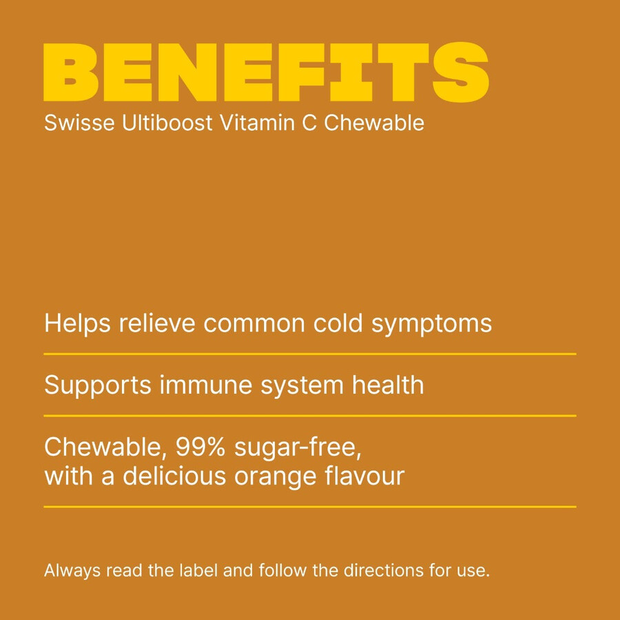 swisse ultiboost vitamina c masticabile supporto per la salute del sistema immunitario