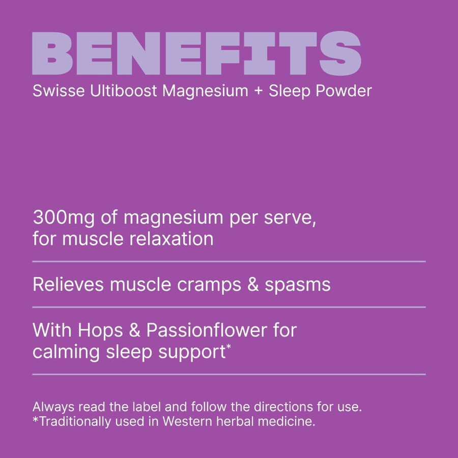swisse ultiboost magnesio polvere per dormire supporto per il rilassamento muscolare