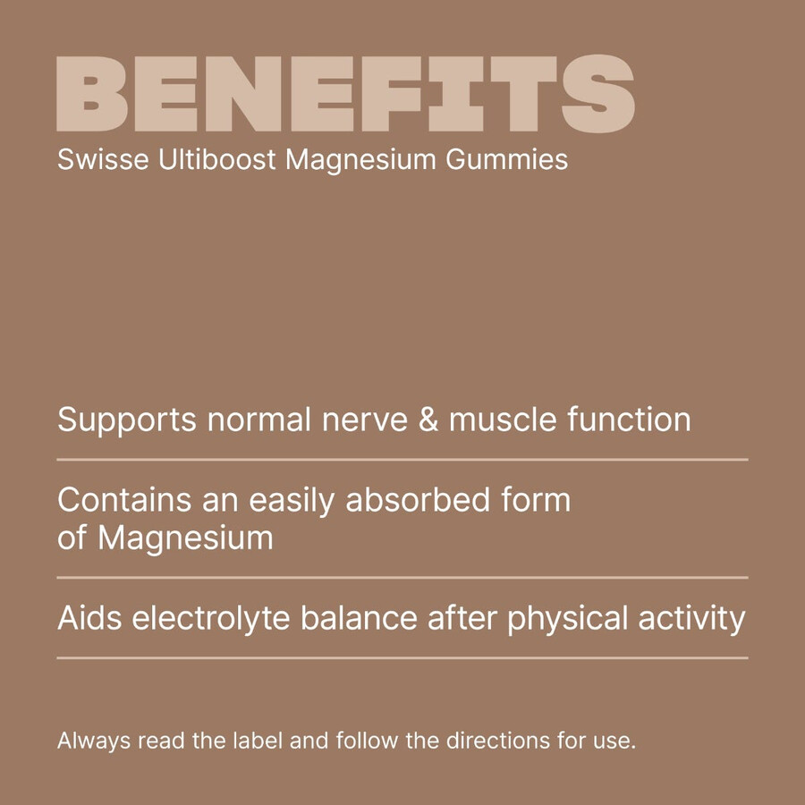 swisse ultiboost magnesium gummies supporto alla funzione muscolare