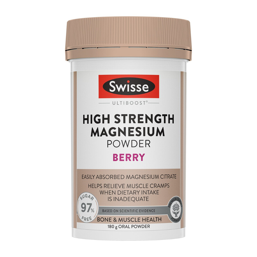 swisse ultiboost magnesio in polvere ad alta resistenza alle bacche