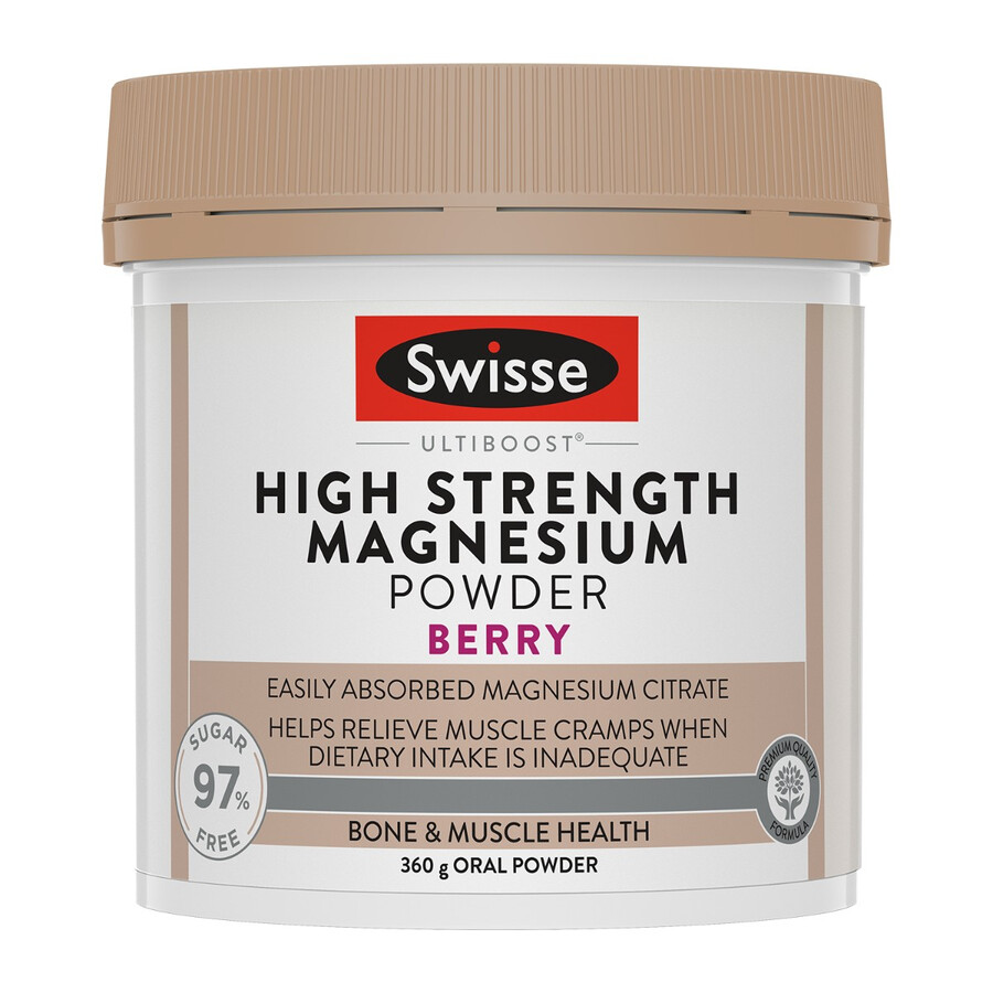 swisse ultiboost magnesio in polvere ad alta resistenza alle bacche