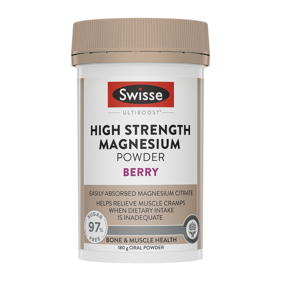 swisse ultiboost magnesio in polvere ad alta resistenza alle bacche