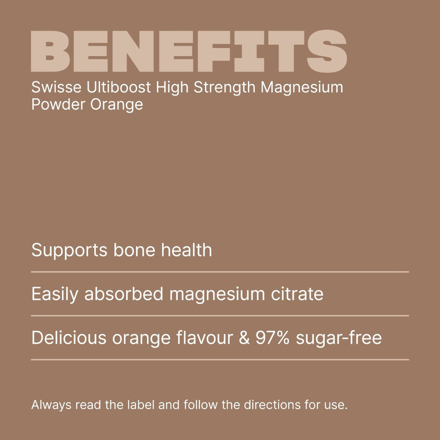 swisse ultiboost magnesio in polvere ad alta resistenza allarancia
