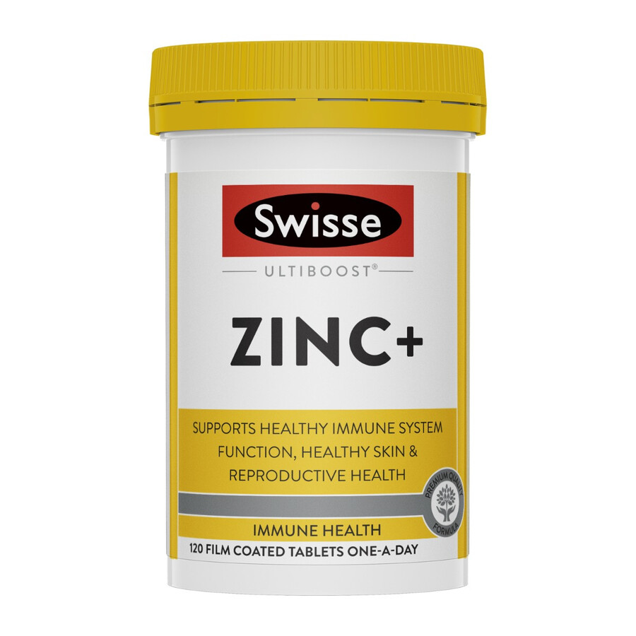 swisse ultiboost zinc supporto per la salute immunitaria della pelle e riproduttiva