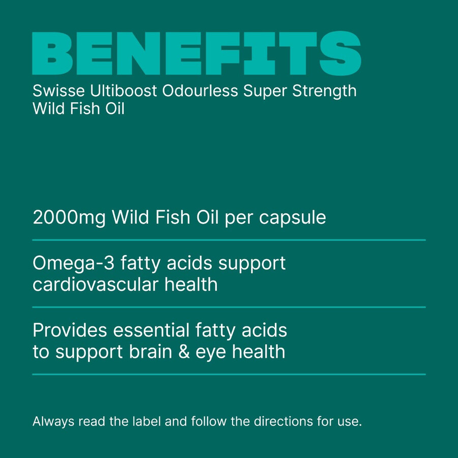 swisse ultiboost olio di pesce selvatico super forte e inodore omega-3