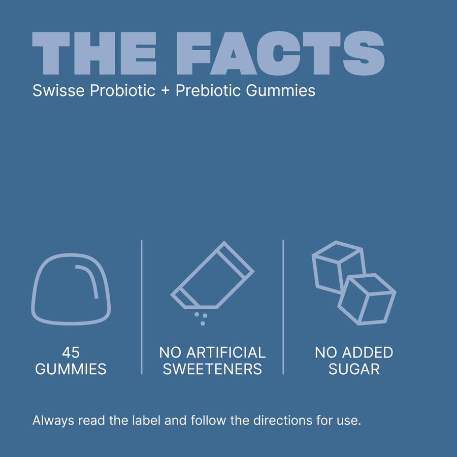 swisse probiotic prebiotic gummies 3 miliardi di ufc di probiotici