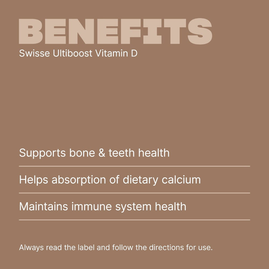swisse ultiboost vitamina d supporta lassorbimento del calcio alimentare e la salute del sistema immunitario