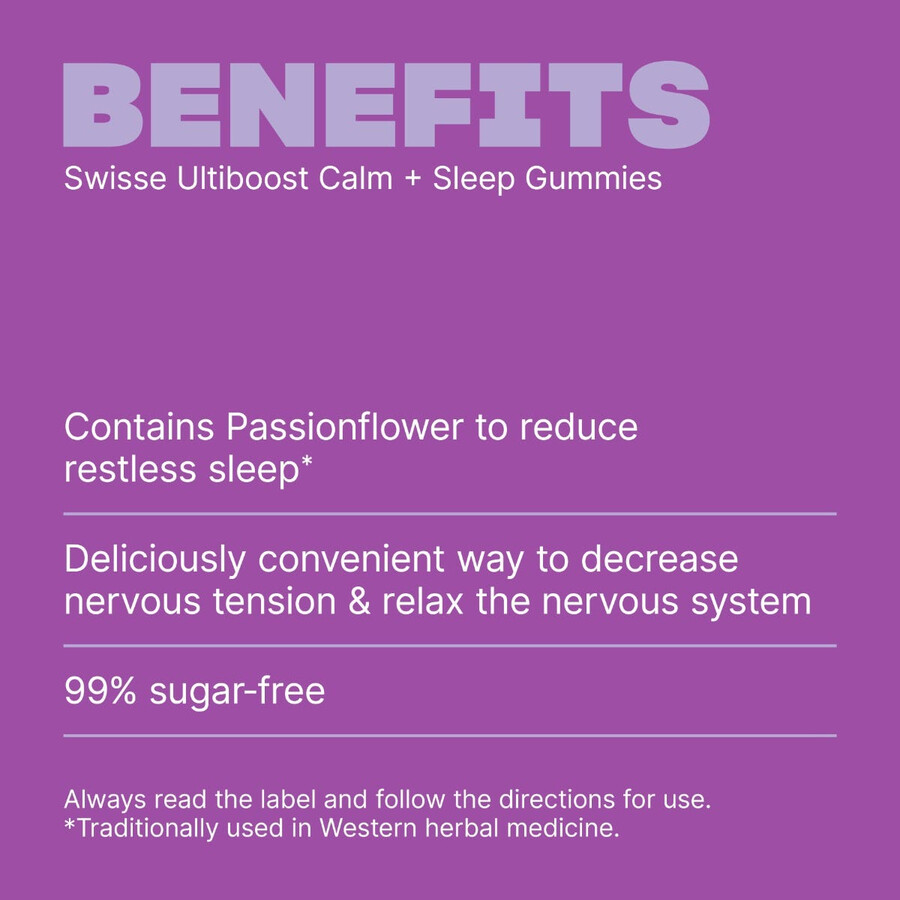 swisse ultiboost calm sleep gummies con passiflora