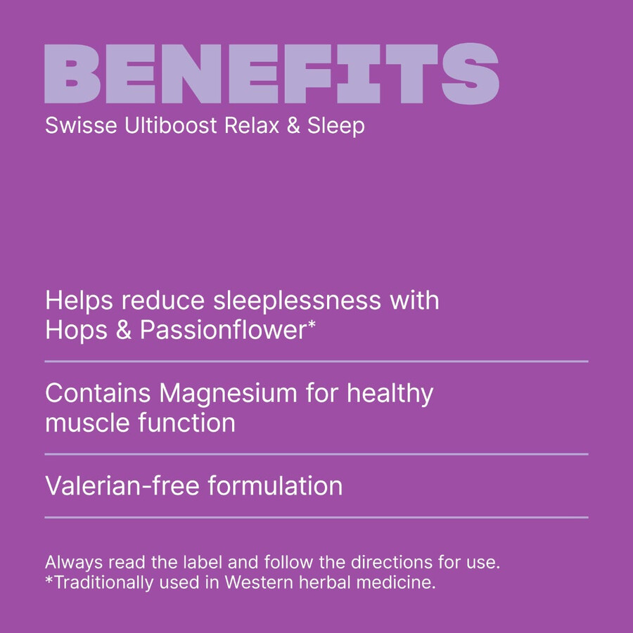 swisse ultiboost relax sleep supporto per il sonno senza valeriana