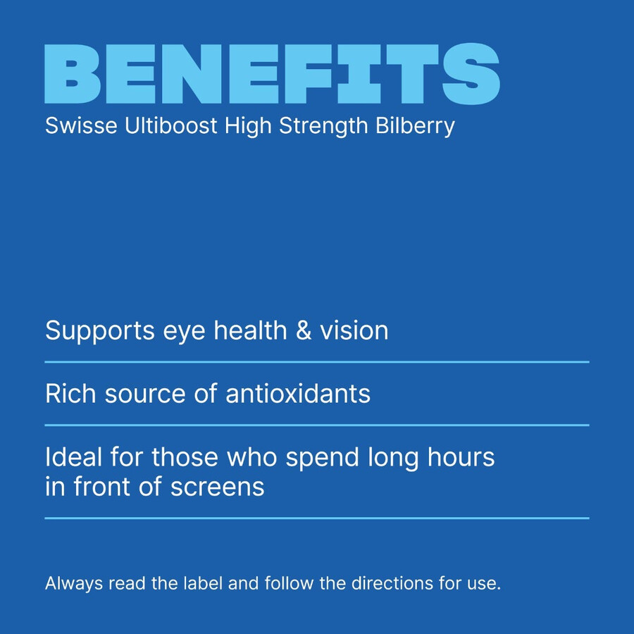 swisse ultiboost mirtillo nero ad alta potenza supporto per la salute degli occhi