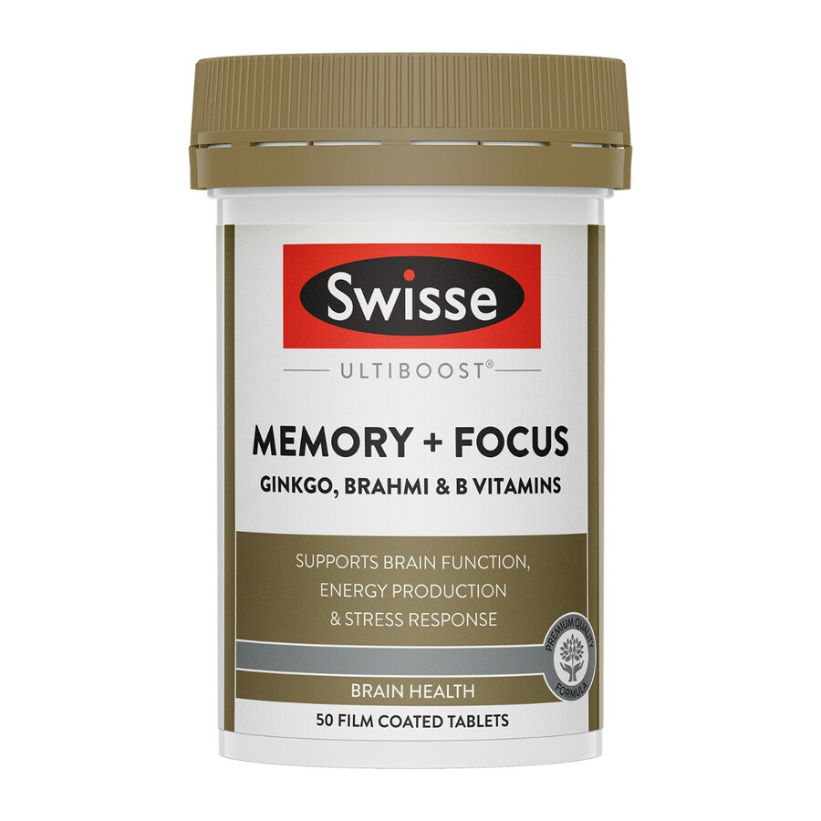 swisse ultiboost memory focus con ginkgo brahmi e vitamine del gruppo b