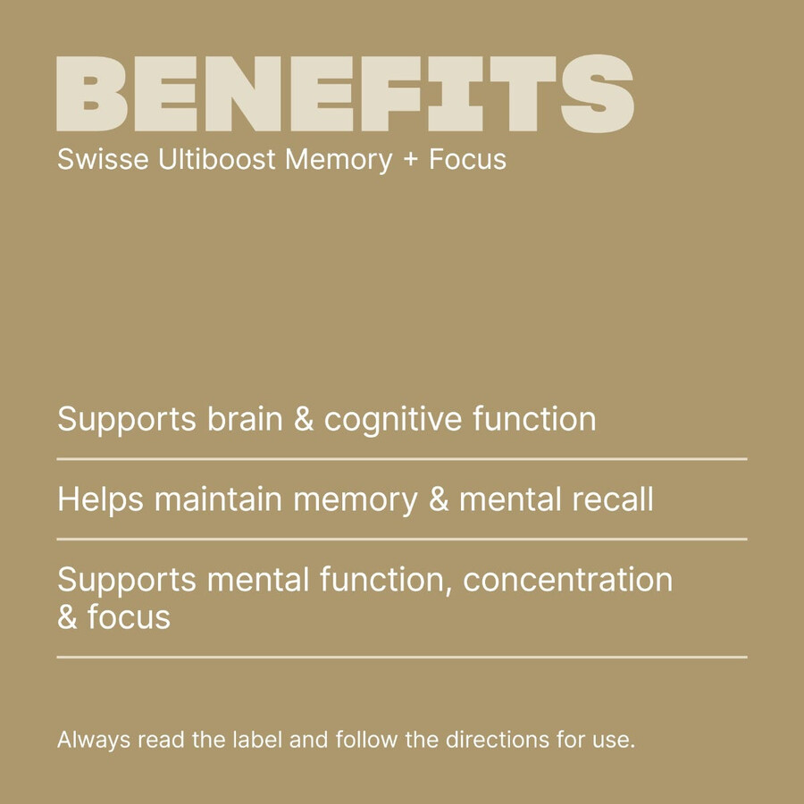 swisse ultiboost memory focus con ginkgo brahmi e vitamine del gruppo b