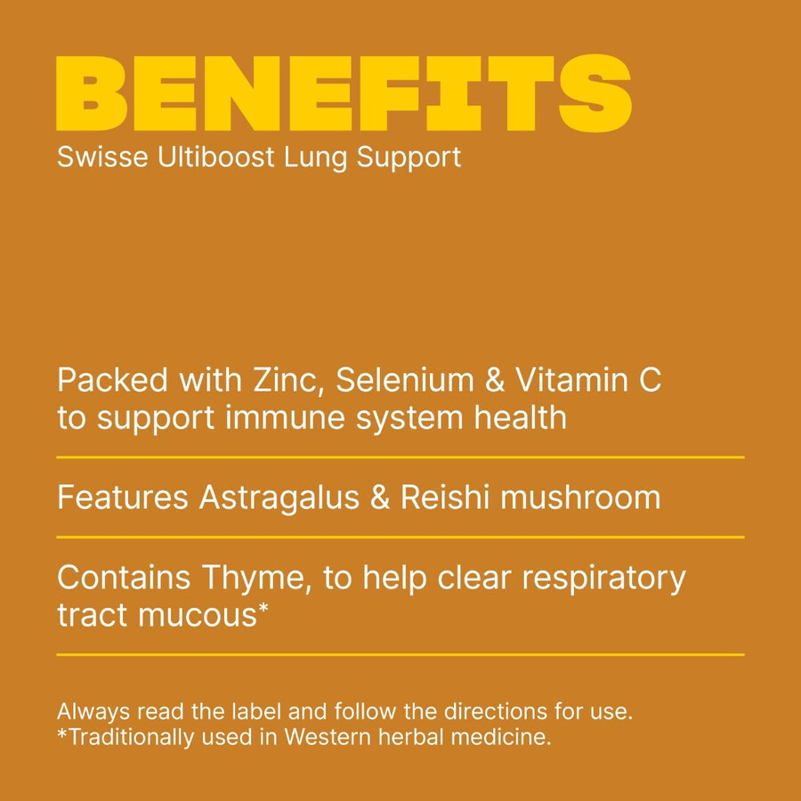 swisse ultiboost lung support miscela di erbe per la salute del sistema immunitario