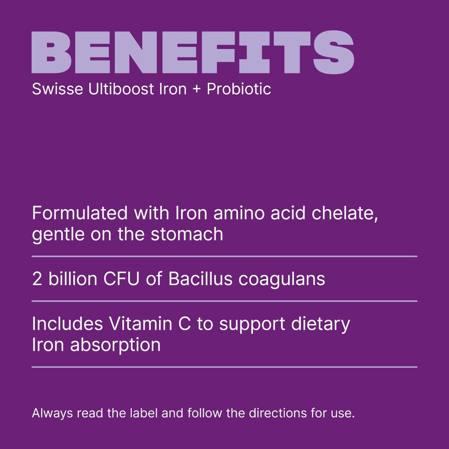 swisse ultiboost ferro probiotico con chelato di aminoacidi