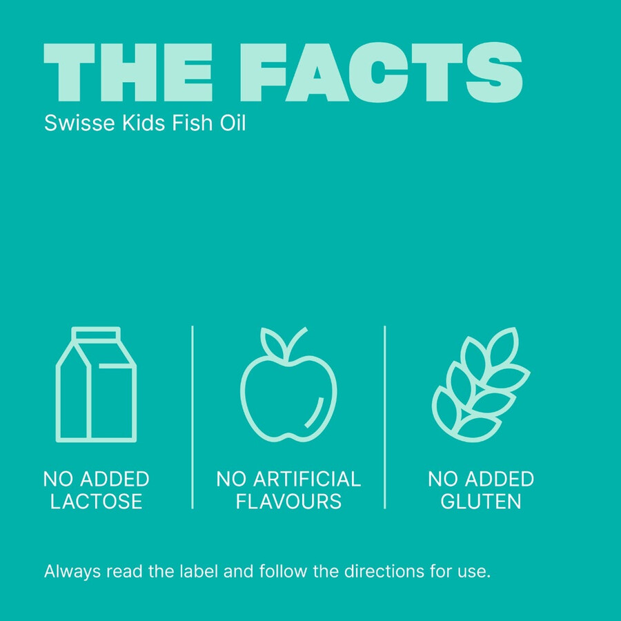 swisse kids fish oil supporto per lo sviluppo del cervello e la salute degli occhi
