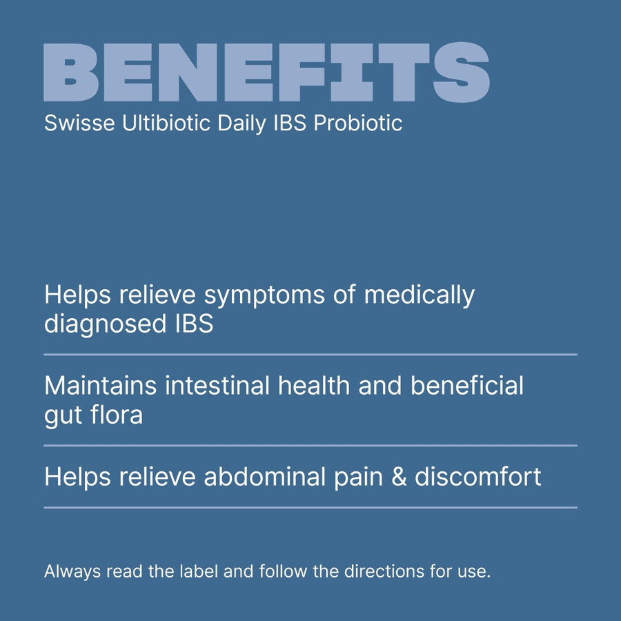 swisse ultibiotic daily ibs probiotic supporto per la salute intestinale