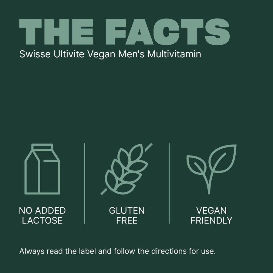 swisse ultivite multivitaminico vegano per uomo supporta la produzione di energia