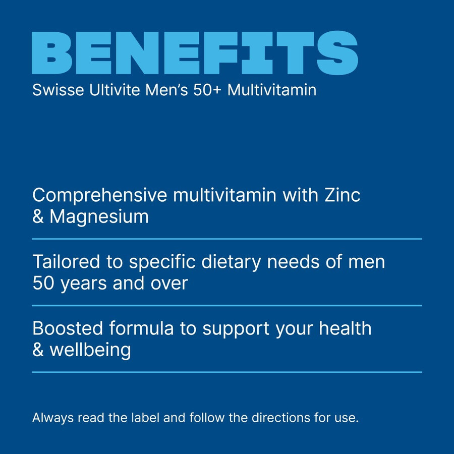 swisse ultivite multivitaminico uomo 50 supporto alla produzione di energia