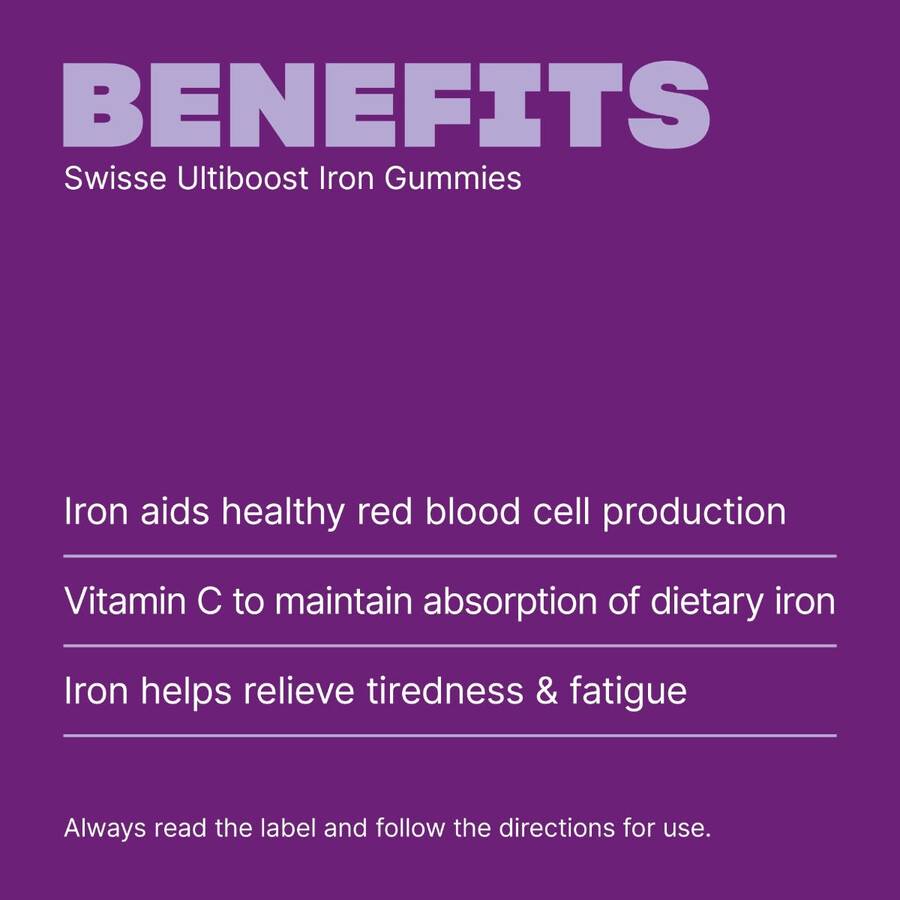 swisse ultiboost iron gummies sollievo da stanchezza e affaticamento
