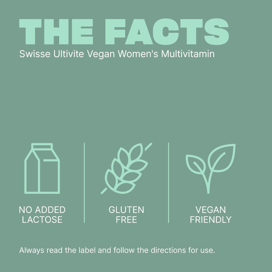 swisse ultivite multivitaminico vegano per donne supporta la produzione di energia