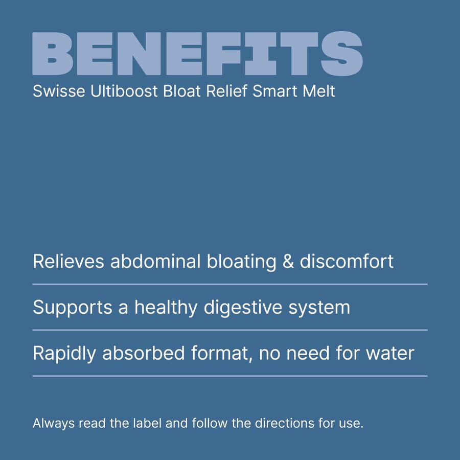 swisse ultiboost bloat relief smart melt formula ad assorbimento rapido