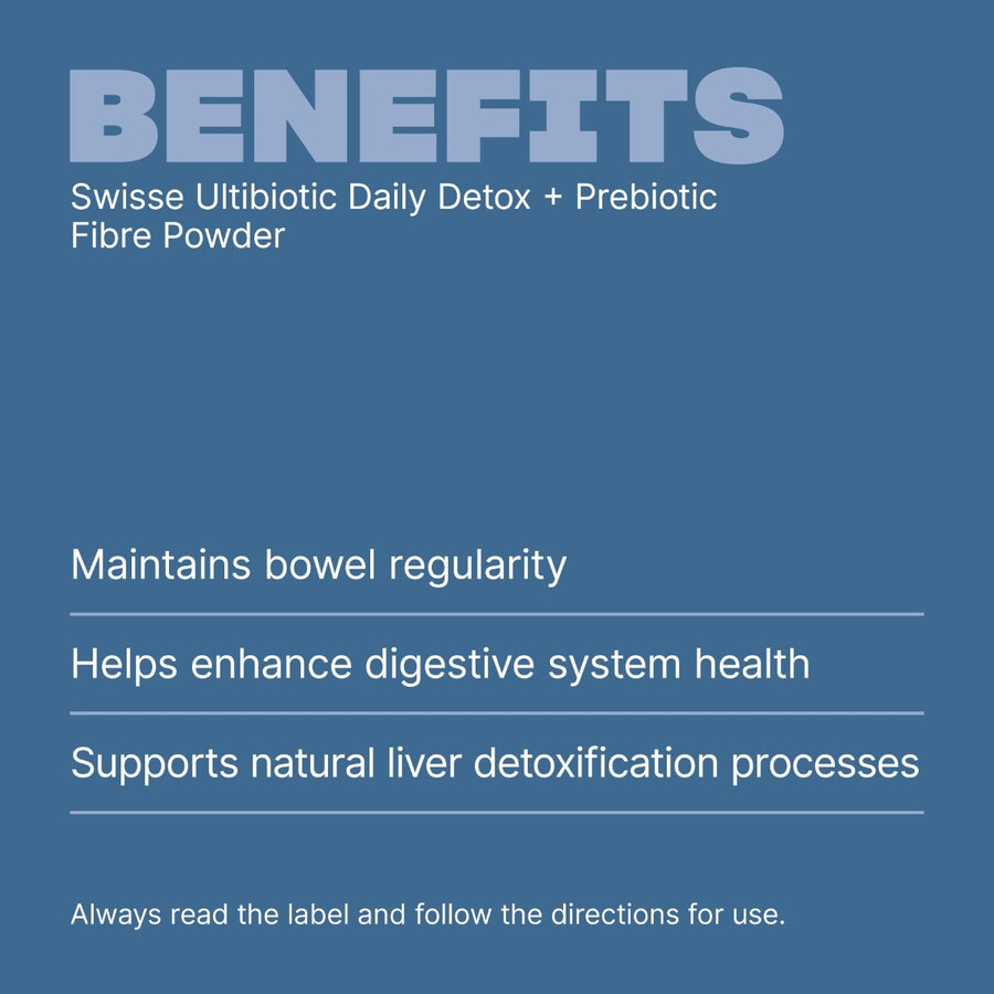 swisse ultibiotic daily detox polvere di fibre prebiotiche con sunfiber