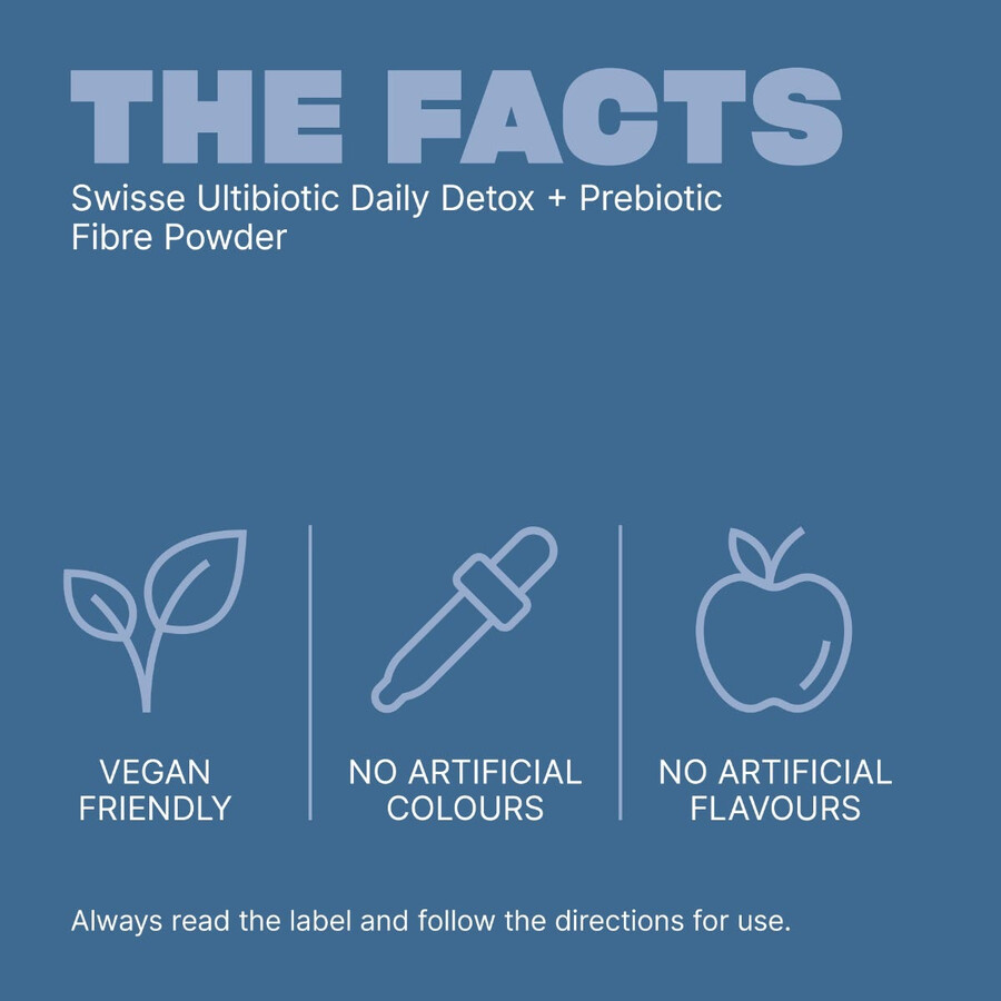 swisse ultibiotic daily detox polvere di fibre prebiotiche con sunfiber