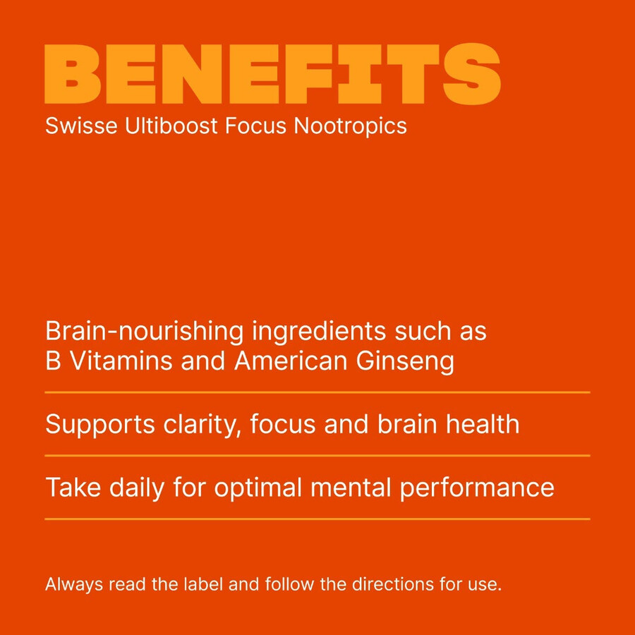swisse ultiboost focus nootropics con cereboost