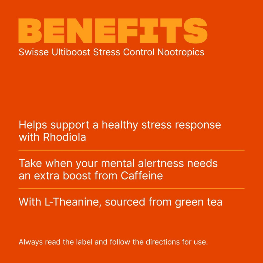 swisse ultiboost stress control nootropics complesso cerebrale avanzato